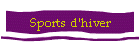 Sports d'hiver